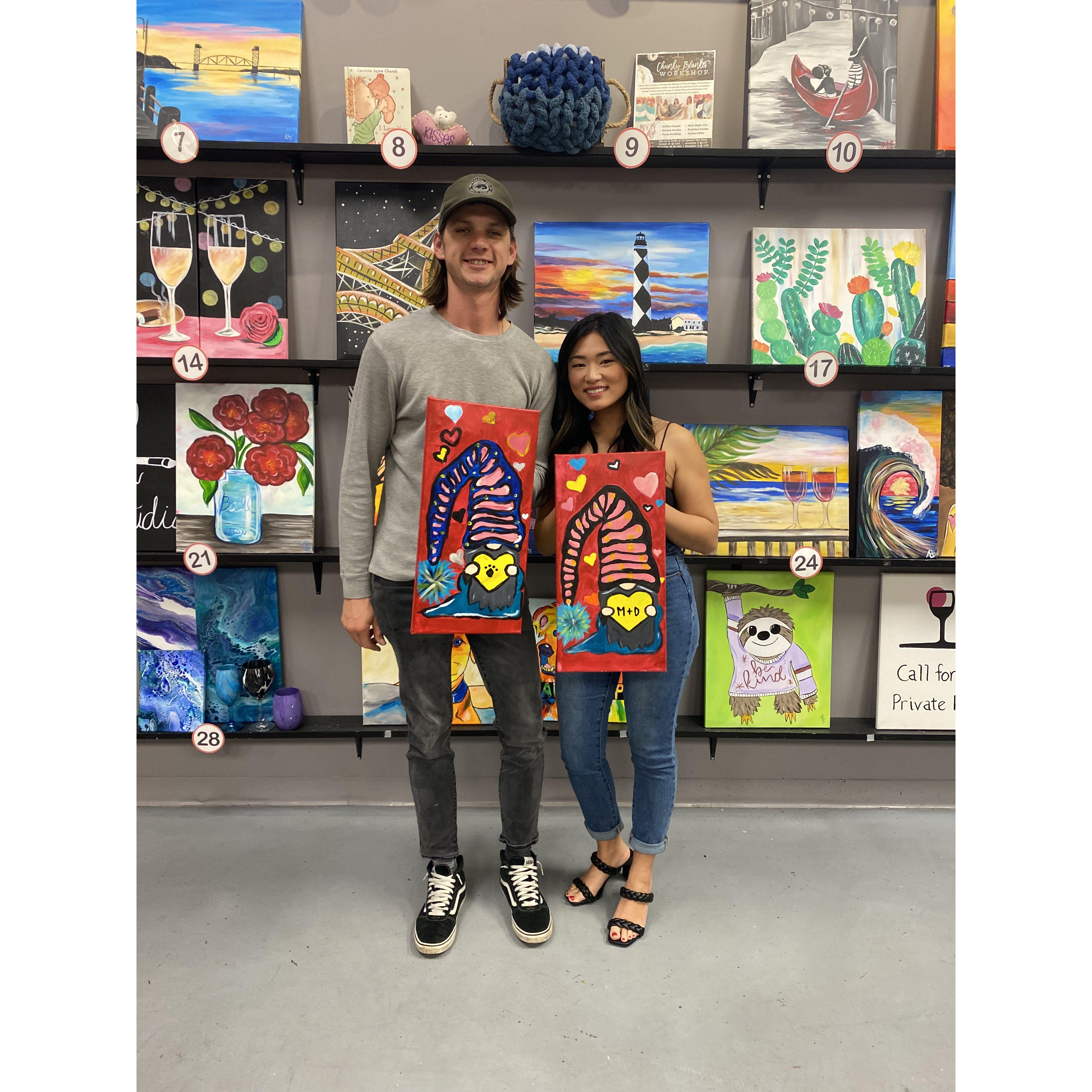 Who painted better??? Fun Valentine's Day date planned by David! - Feb 2022