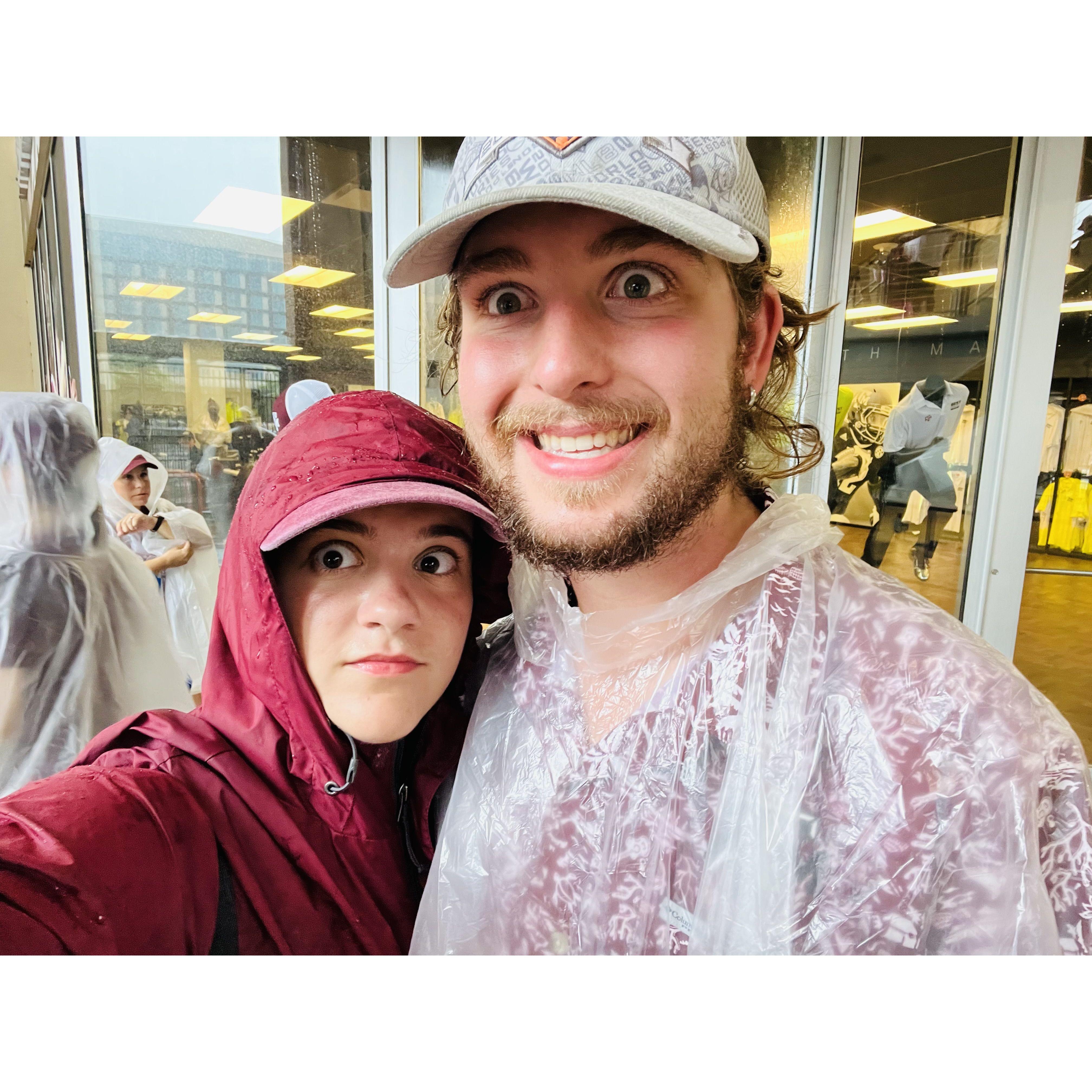 Getting rained on for Texas A&M football
