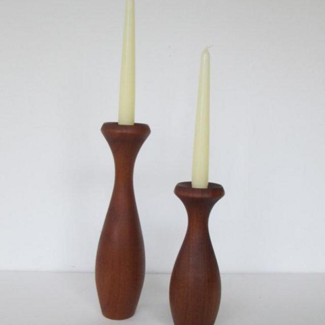 Modern Solid Wood Candlesticks