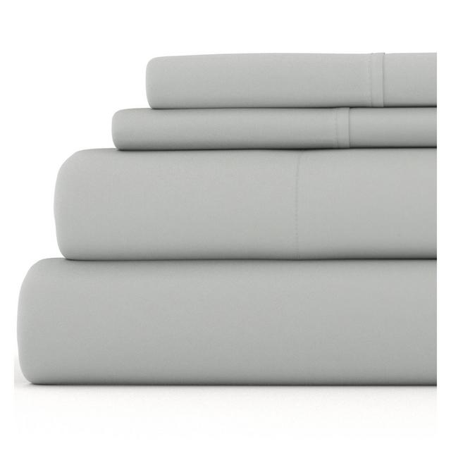 Becky Cameron, Solid Flannel Sheet Set, Queen, Light Gray