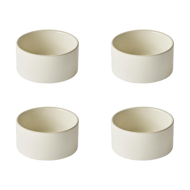 Odense Multicolor Ramekins(Set of 4) - Colorful Ceramic Ramekins - For Soufflé, Custard, Pudding, Ice Cream, Dipping Sauce Dish - Modern & Minimal Design, Stackable - Microwave & Dishwasher Safe (Vanila Cream)