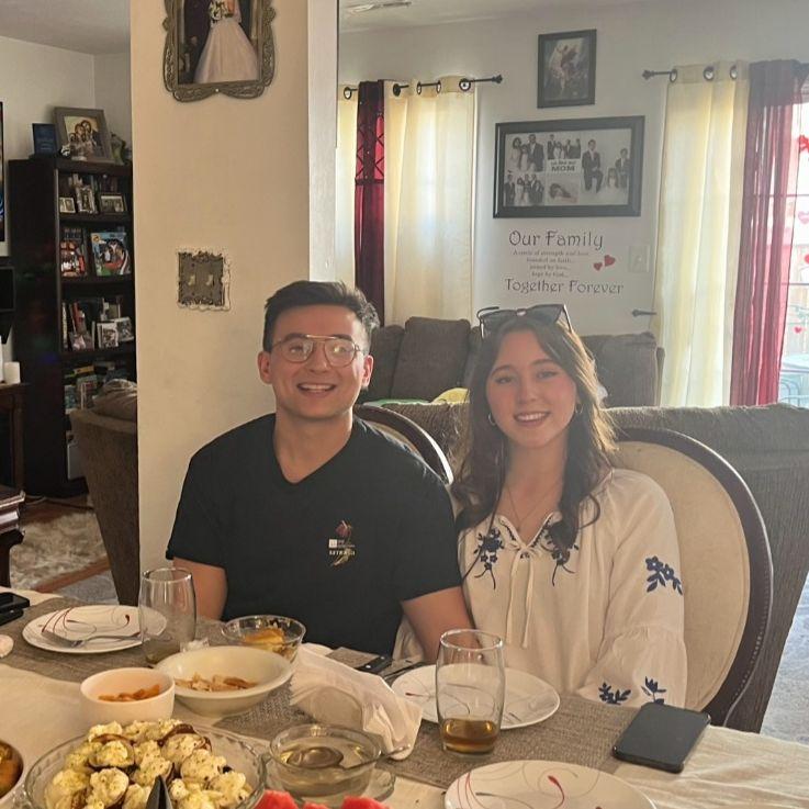 Here are some early dating photos. Staying active is one of our shared goals. We love bonding over hikes, workouts, good food, and pretty much all things health and fitness!