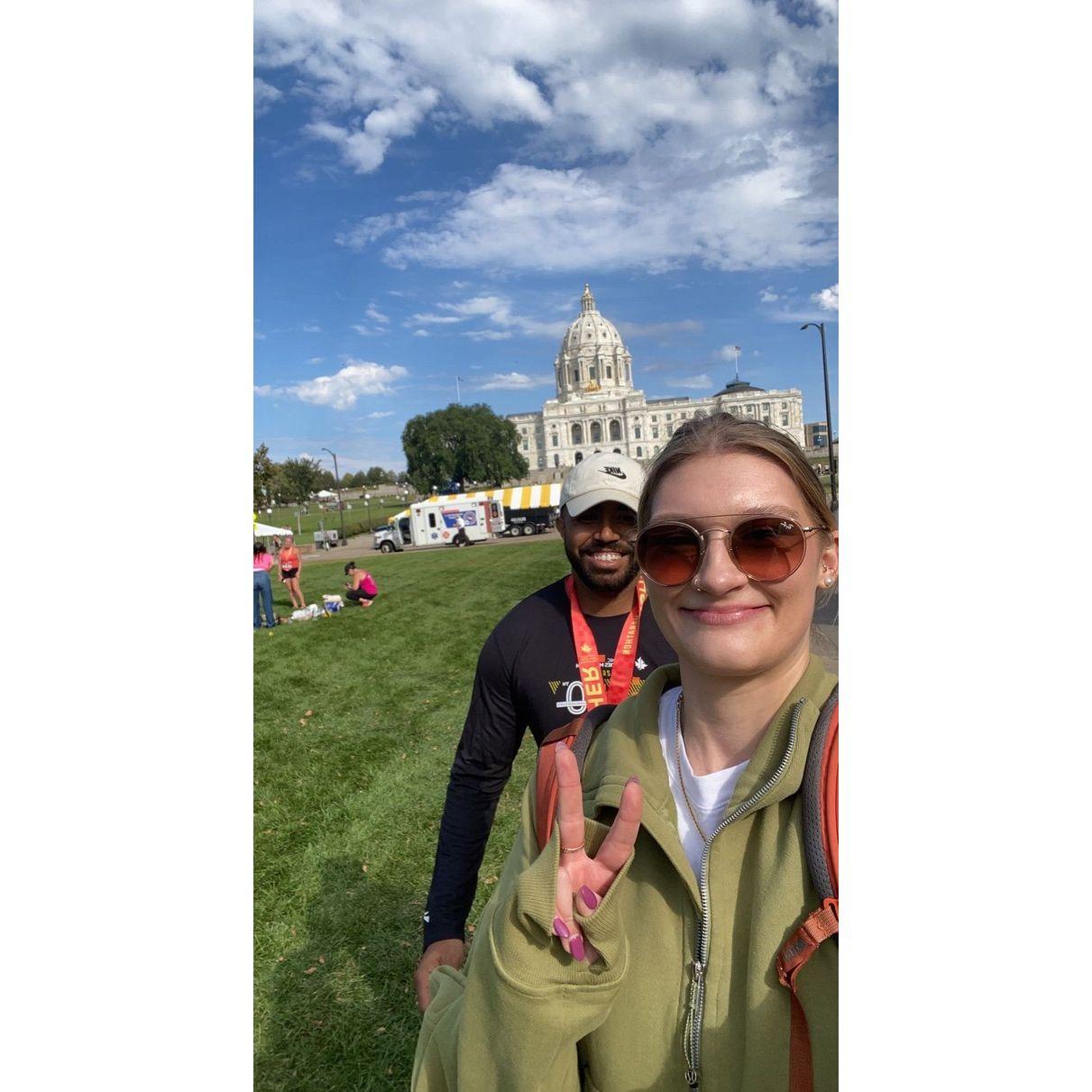 Kam ran a marathon!
