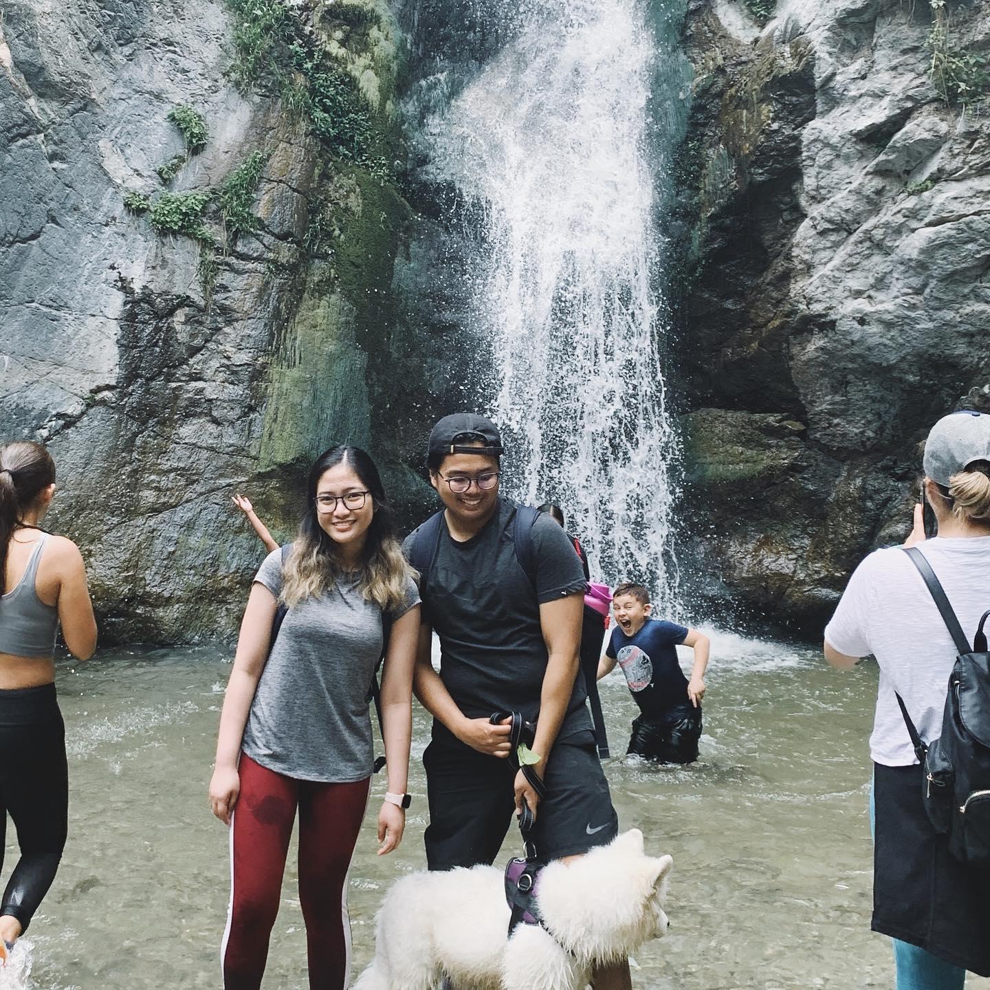 Hiking Eaton Canyon... was crowded and humid and muddy all over.