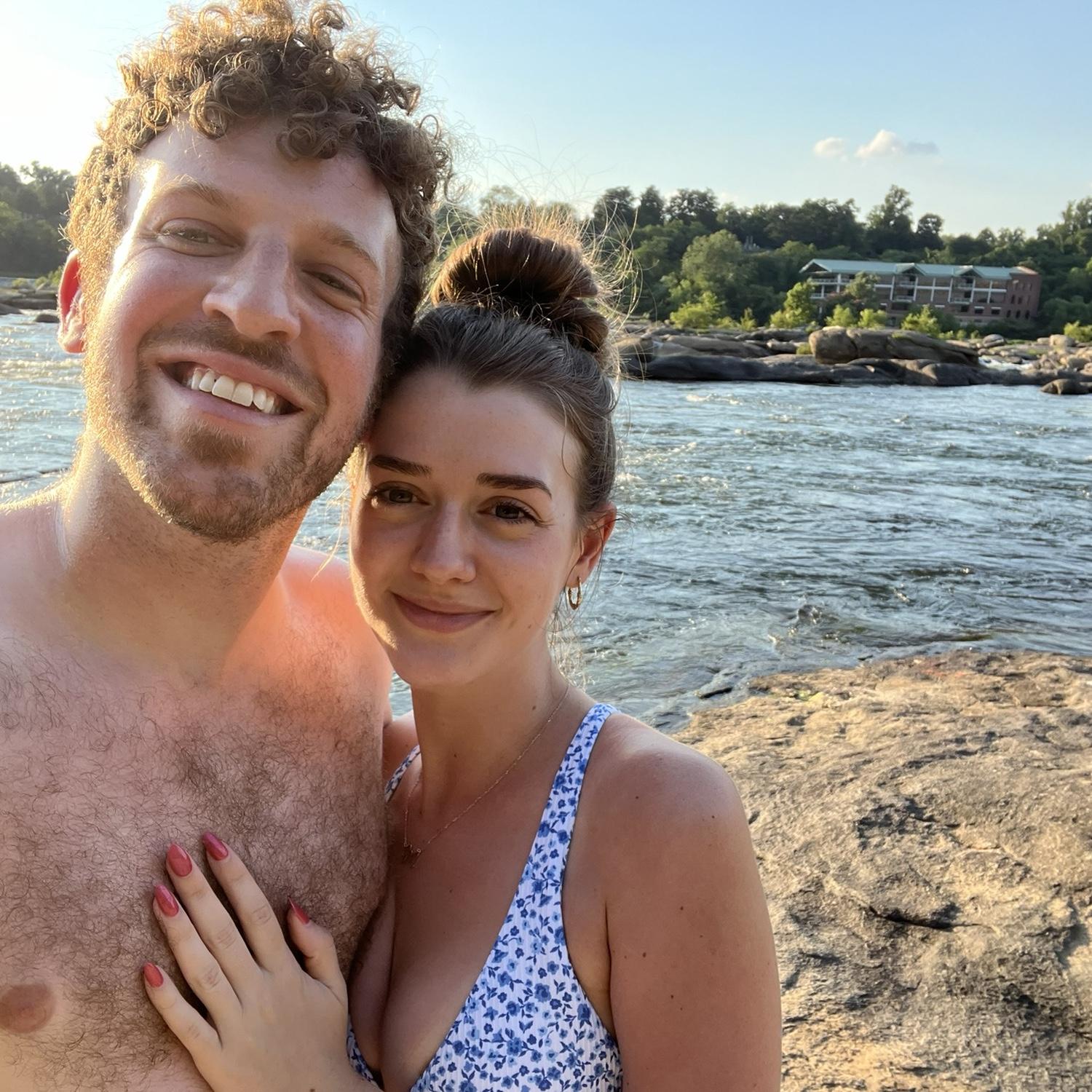 Swimming in the James River on a random Thursday after work, June, 2024.