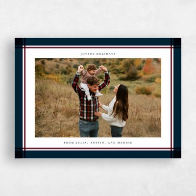 Darkest Teal, Blue Holiday Card - Rockland