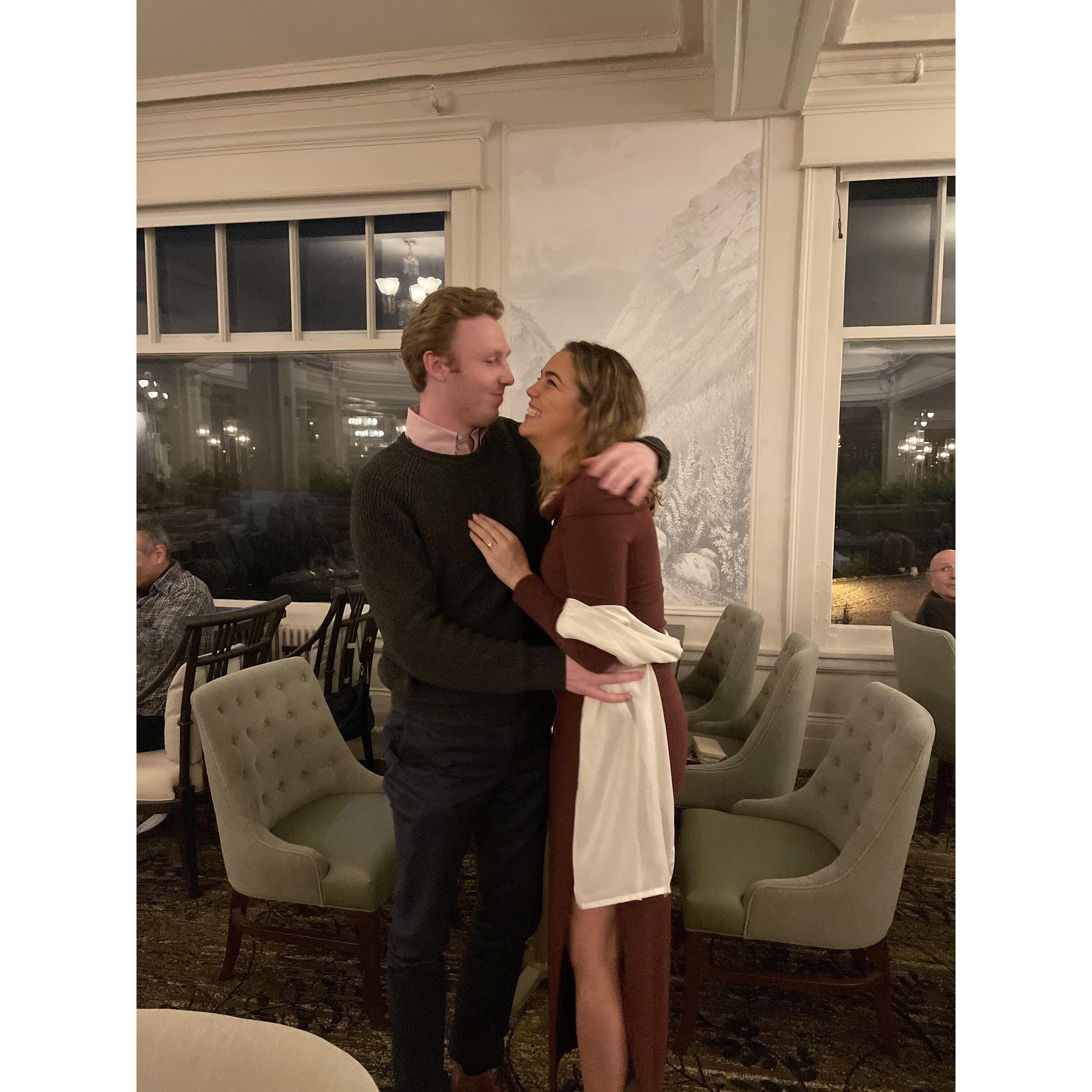 Right after he proposed