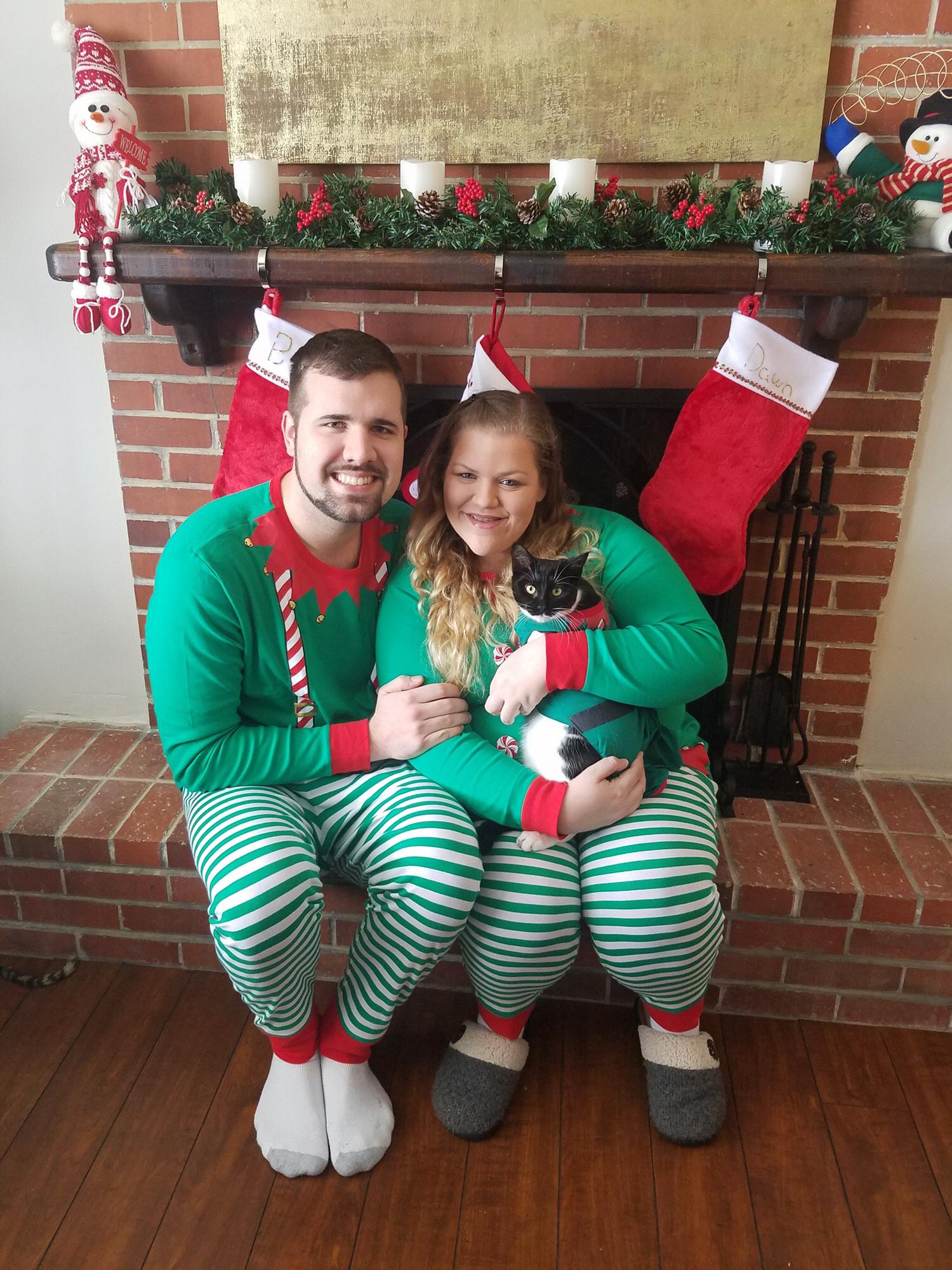December 10th 2017. Our first ever Christmas card picture in our new home with our first fur-baby, Tia.