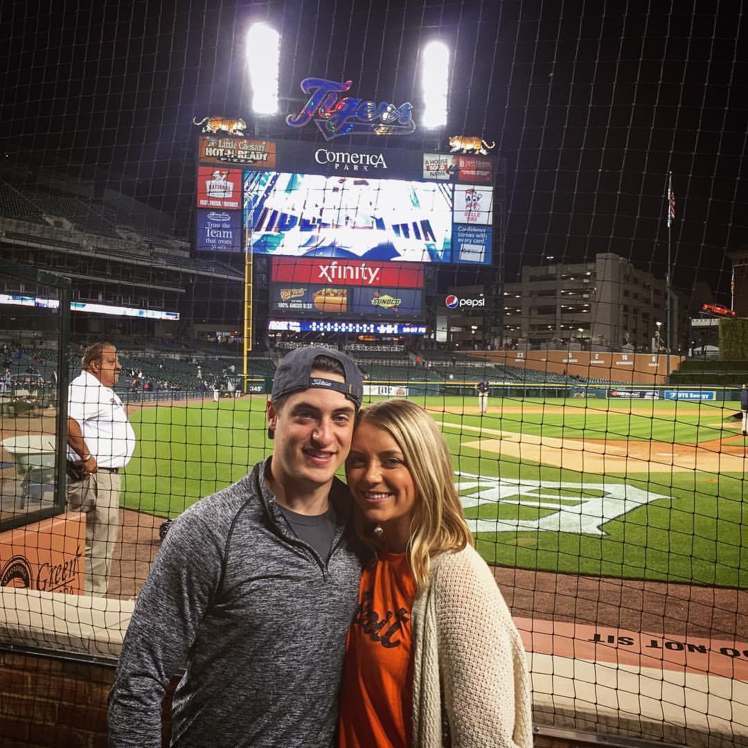 Our first official date at the Tigers game in 2016