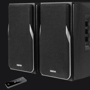 R1380T Stylish Bookshelf Speakers (All Black)