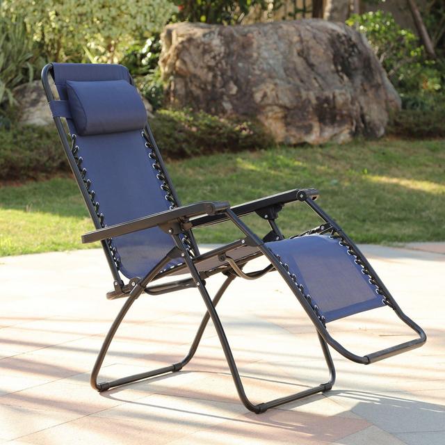 Zero Gravity Outdoor Recliner Chair in Blue