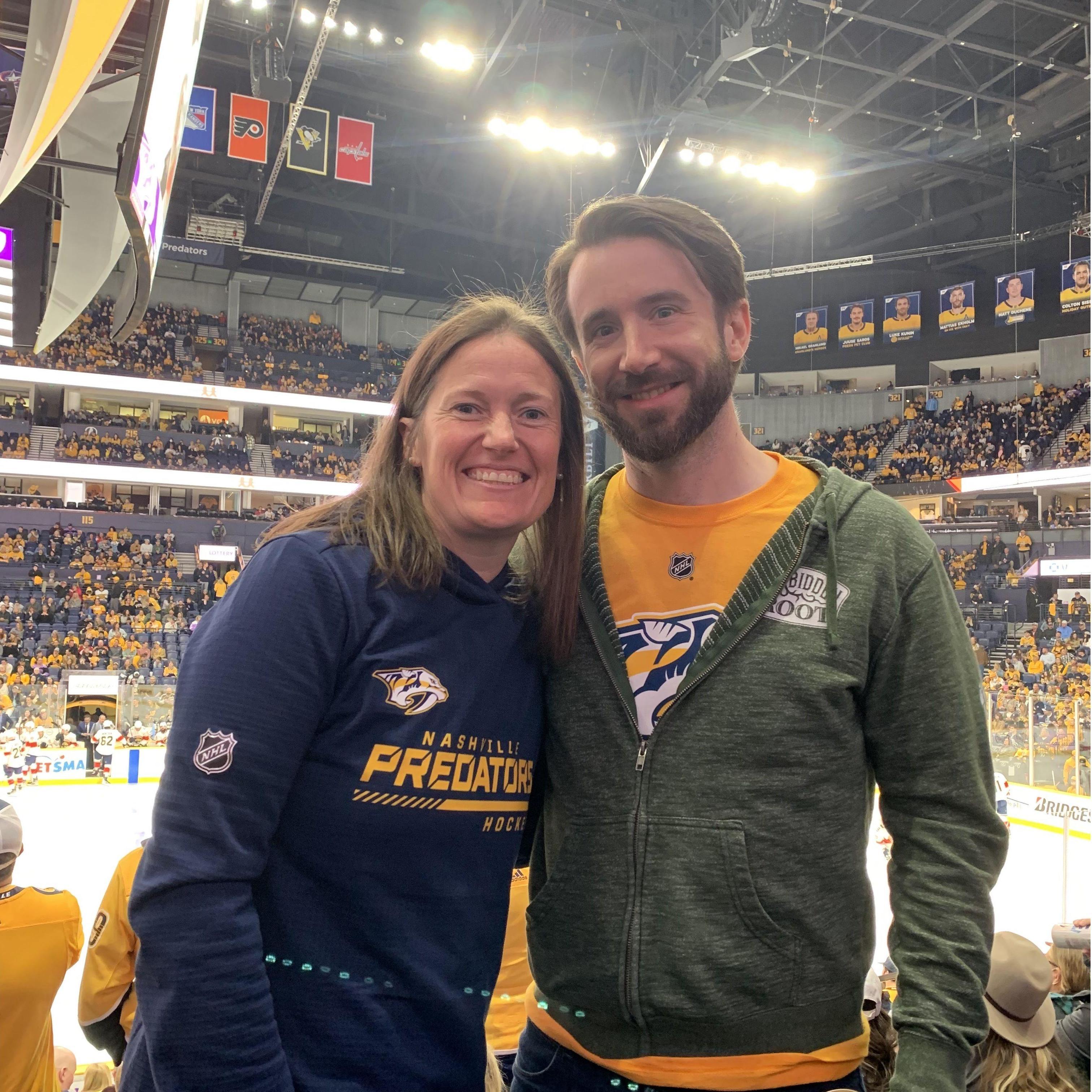 Watching Nashville Predators in Bridgestone Arena!