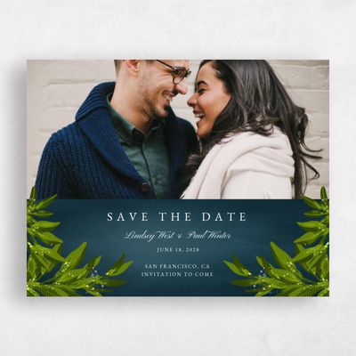 Navy, Blue Wedding Save the Date - Marietta Portrait
