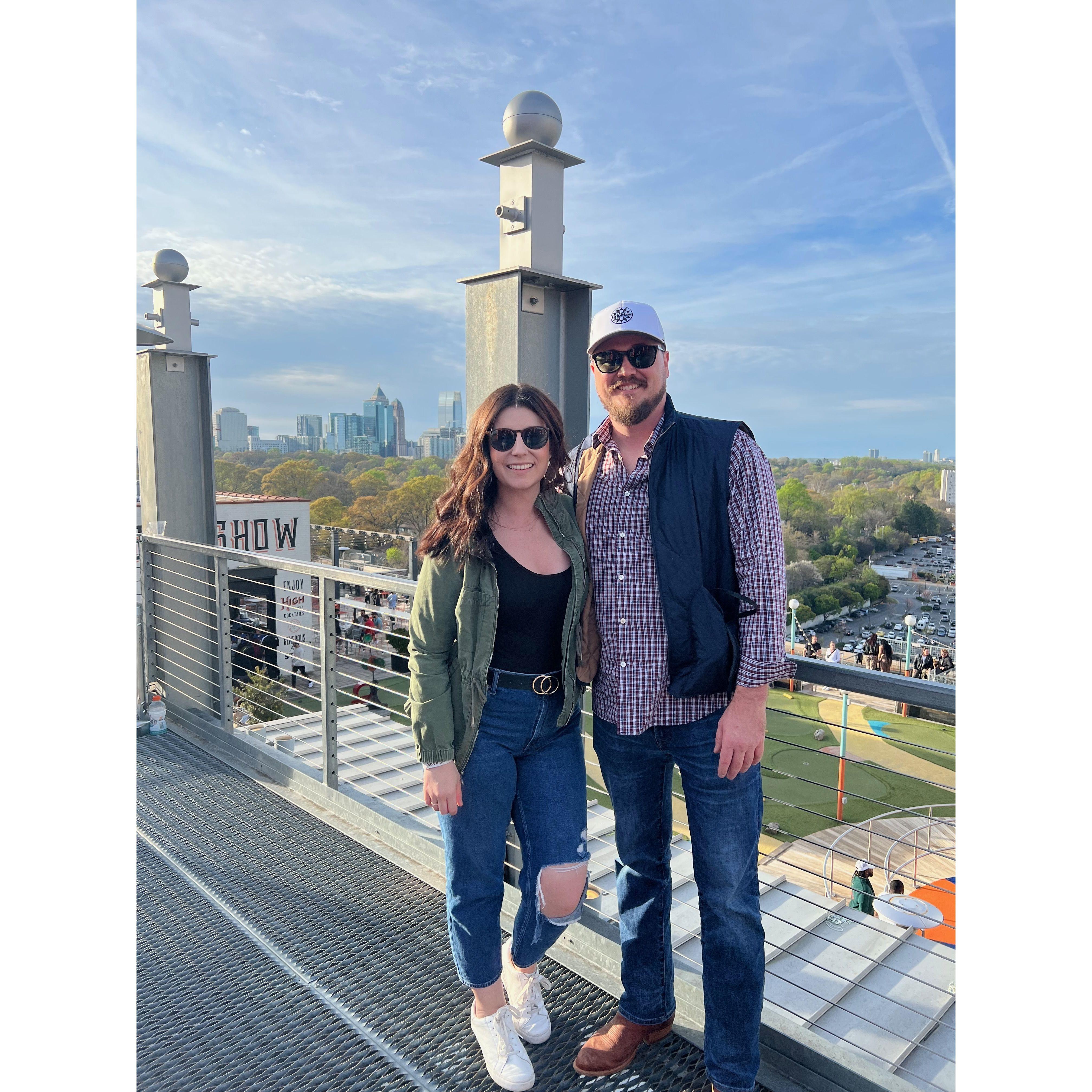 Date day in Atlanta on the Ponce City Roof Top.