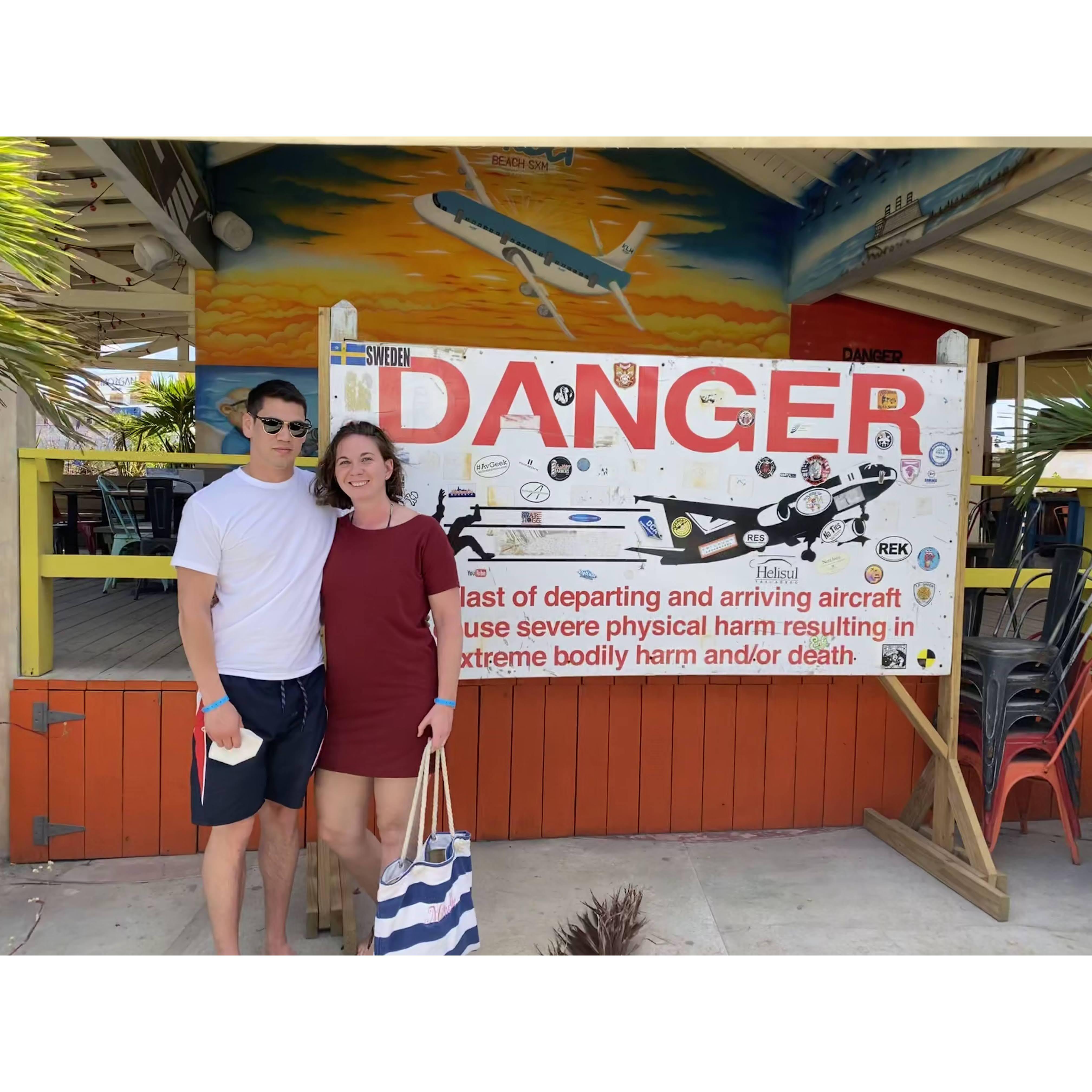 Our first trip to Saint Martin where we both loved watching the planes land / takeoff over the infamous Maho beach.
