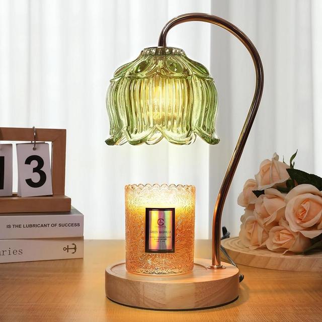 Merrtody Flower Candle Warmer Lamp with Timer & Dimmer - Fits All Jar Scented Candles - Valentine's & Mother's Day Gift for Women，Mom，Her