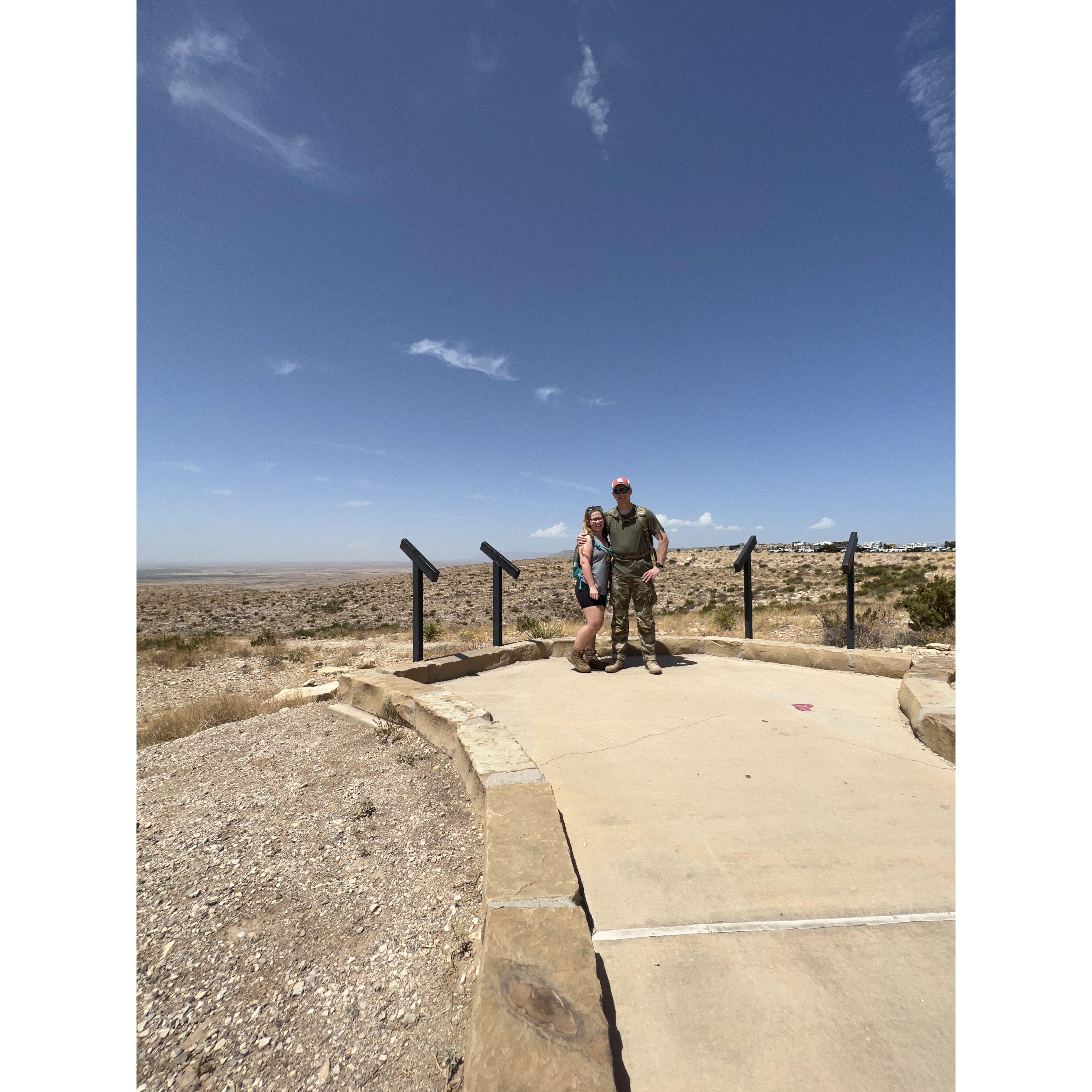 Our first big hike together Carlsbad caverns 2022