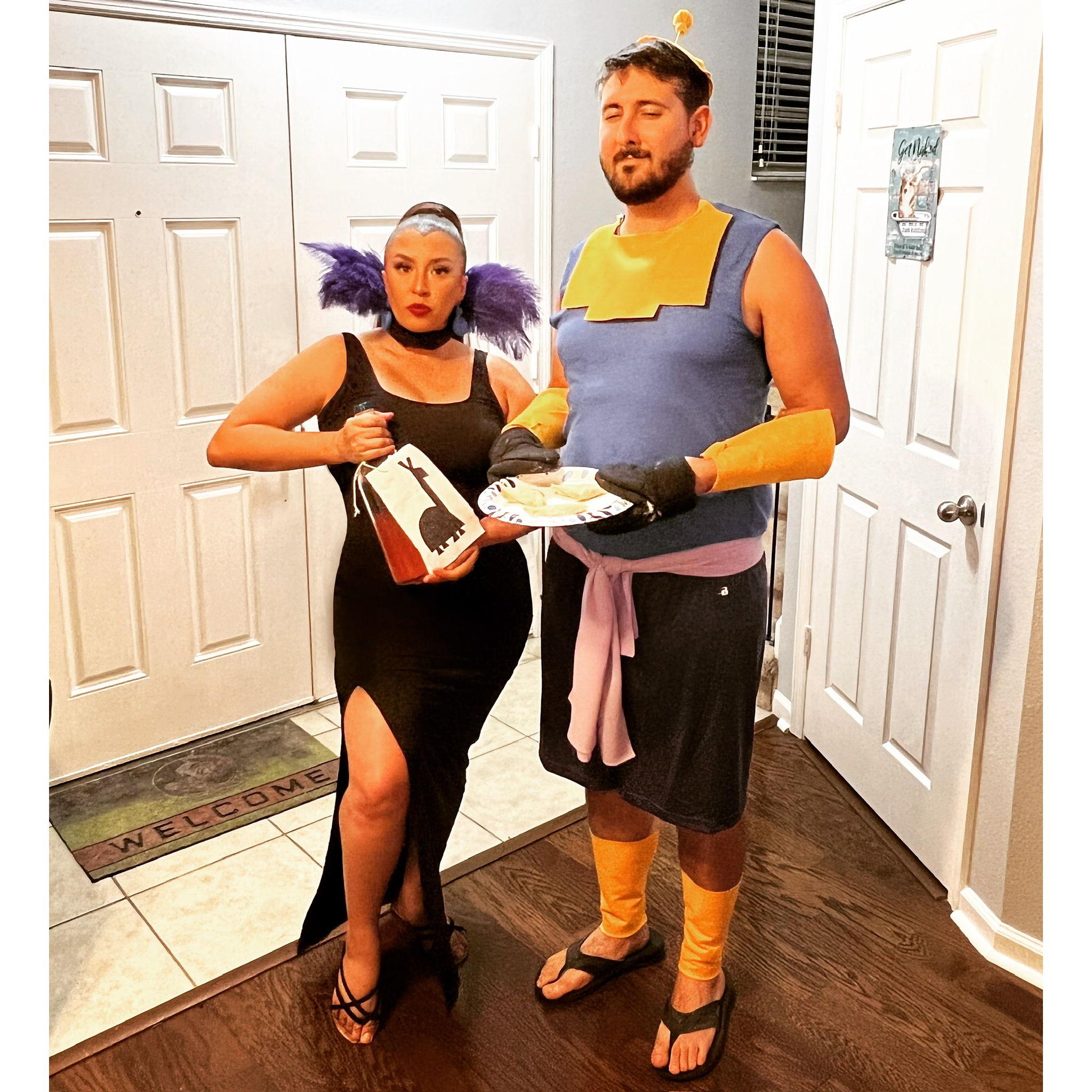 Yzma and Kronk for Halloween (ask Alex about his spinach puffs)