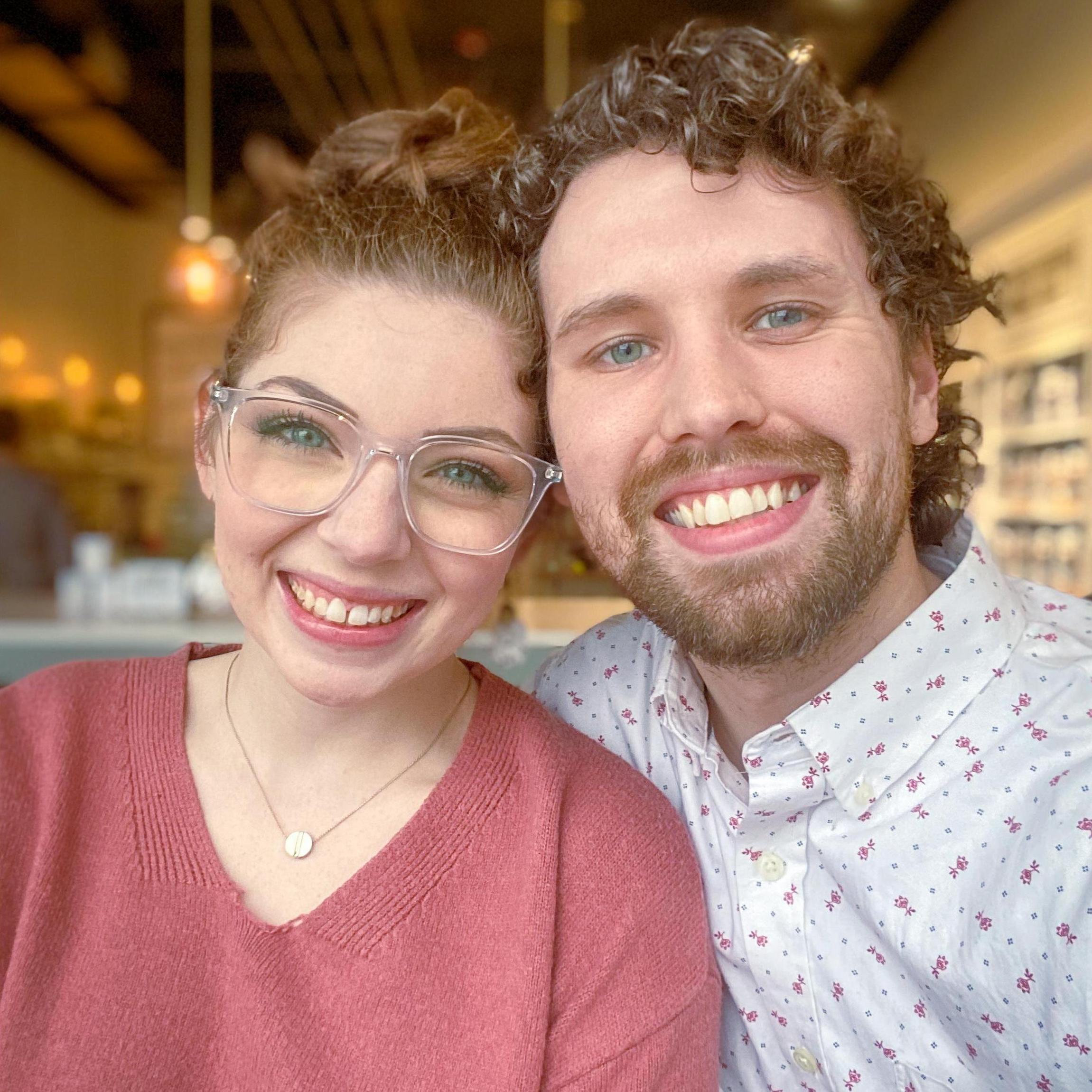 On a date at our favorite tea shop (Savoy) on a cold day.