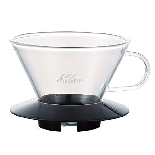 Kalita 05039 Glass Wace Dripper 185 Black Coffee Dipper, 82 mm/3.2", Clear