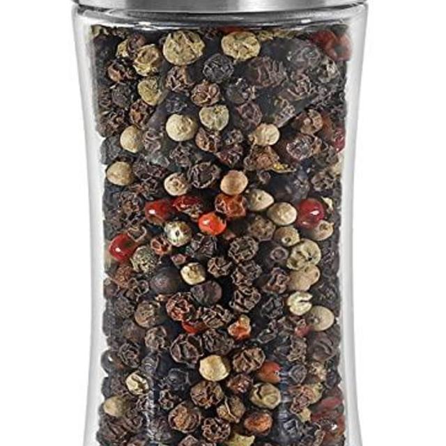 Pepper Grinder or Salt Shaker for Professional Chef - Best Spice Mill with Brushed Stainless Steel, Special Mark, Ceramic Blades and Adjustable Coarseness (2.5'' x 7.5'')