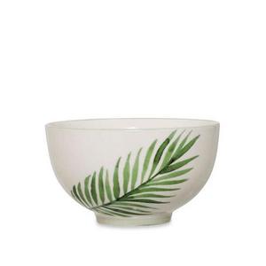 Stoneware Jade Bowl with Fern