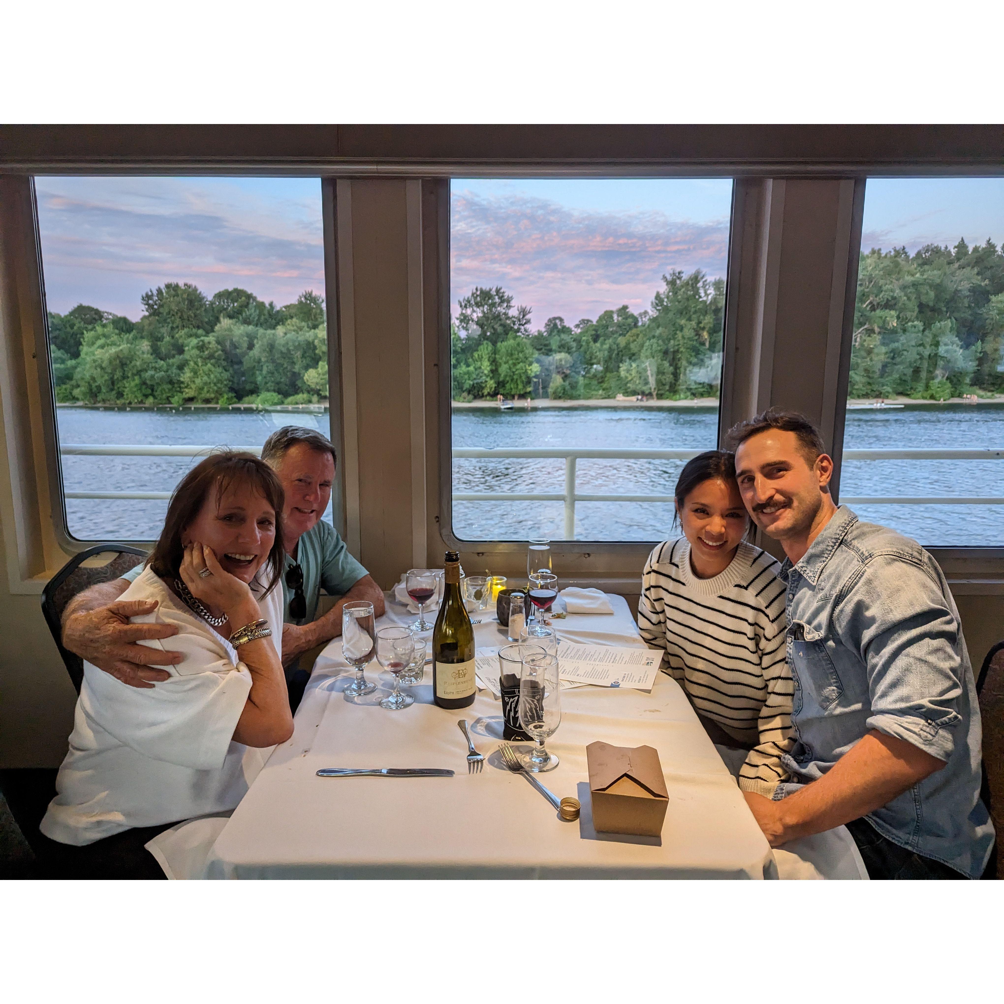Portland Spirit cruise during family visit, August 2023