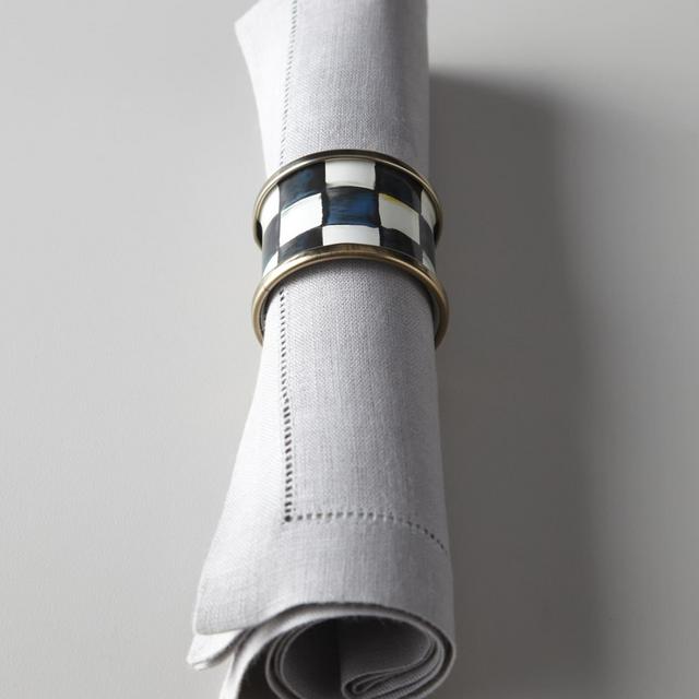 Four Courtly Check Napkin Rings