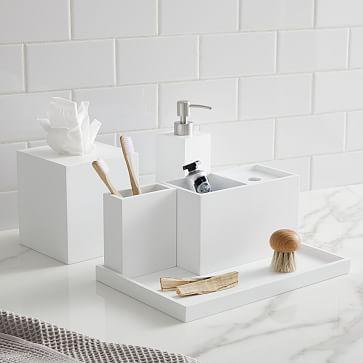 Lacquer Bath Accessories - White