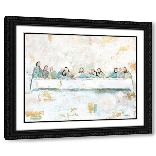 ArtDirect Last Supper 18x15 Black Ornate Wood Framed with Double Matting Museum Art Print by Kissell, Mackenzie