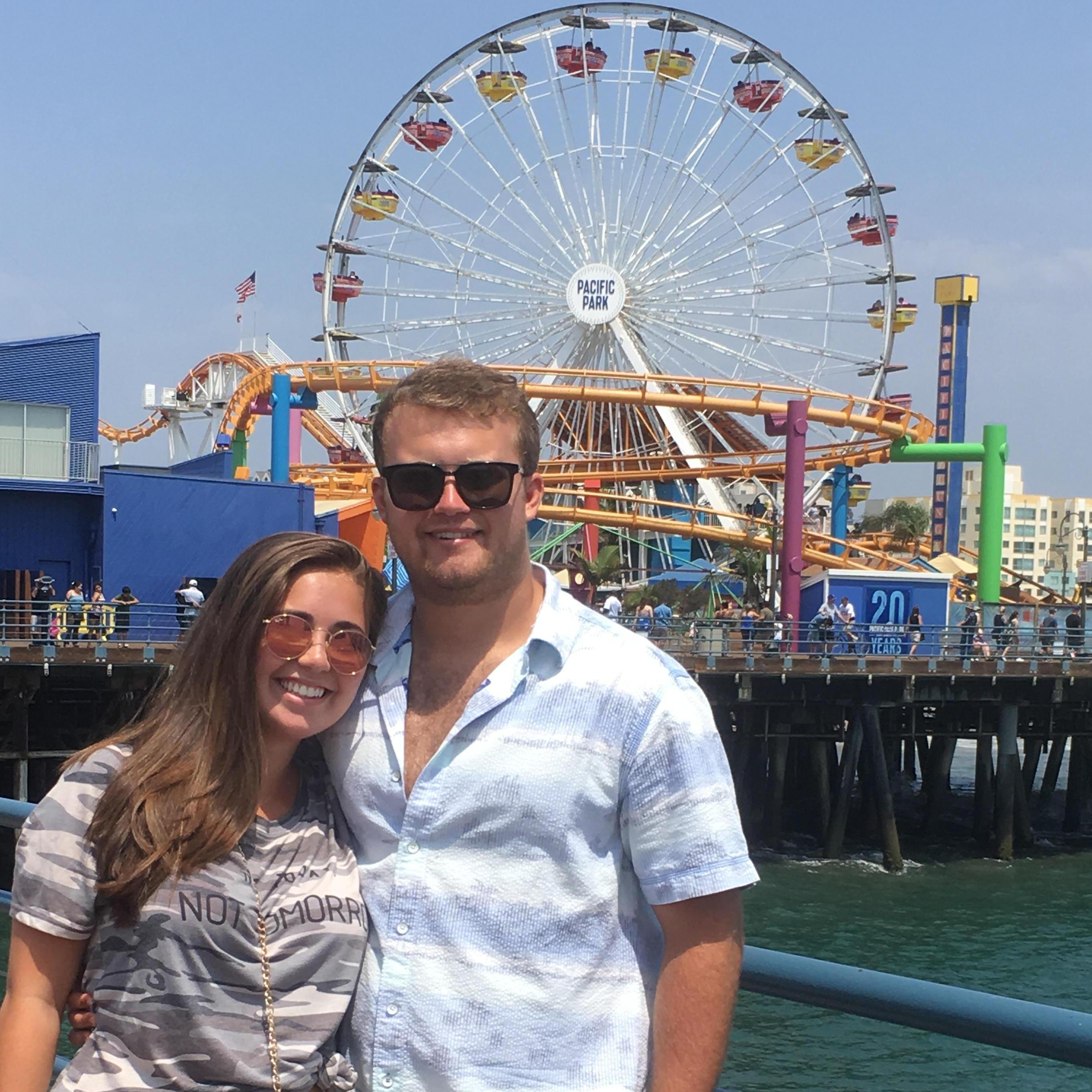 At the Santa Monica Pier in CA! Nick interned in Huntington Beach, CA and Madison came to visit. Summer 2017