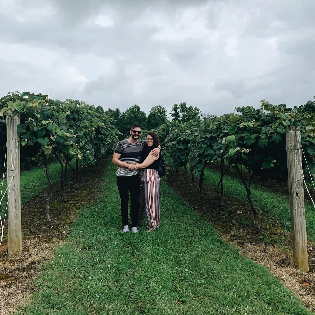 Visiting a Tenessee vineyard for Emily's cousins wedding.