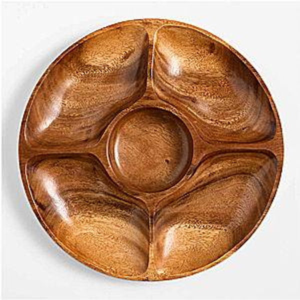 Tondo 16" Acacia Large Divided Server