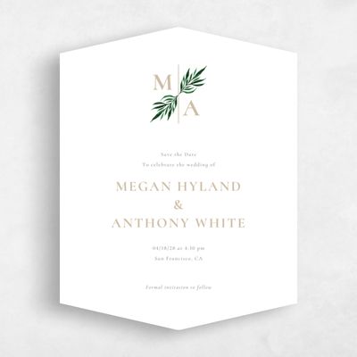 White Diamond Wedding Save the Date - Cappell Portrait
