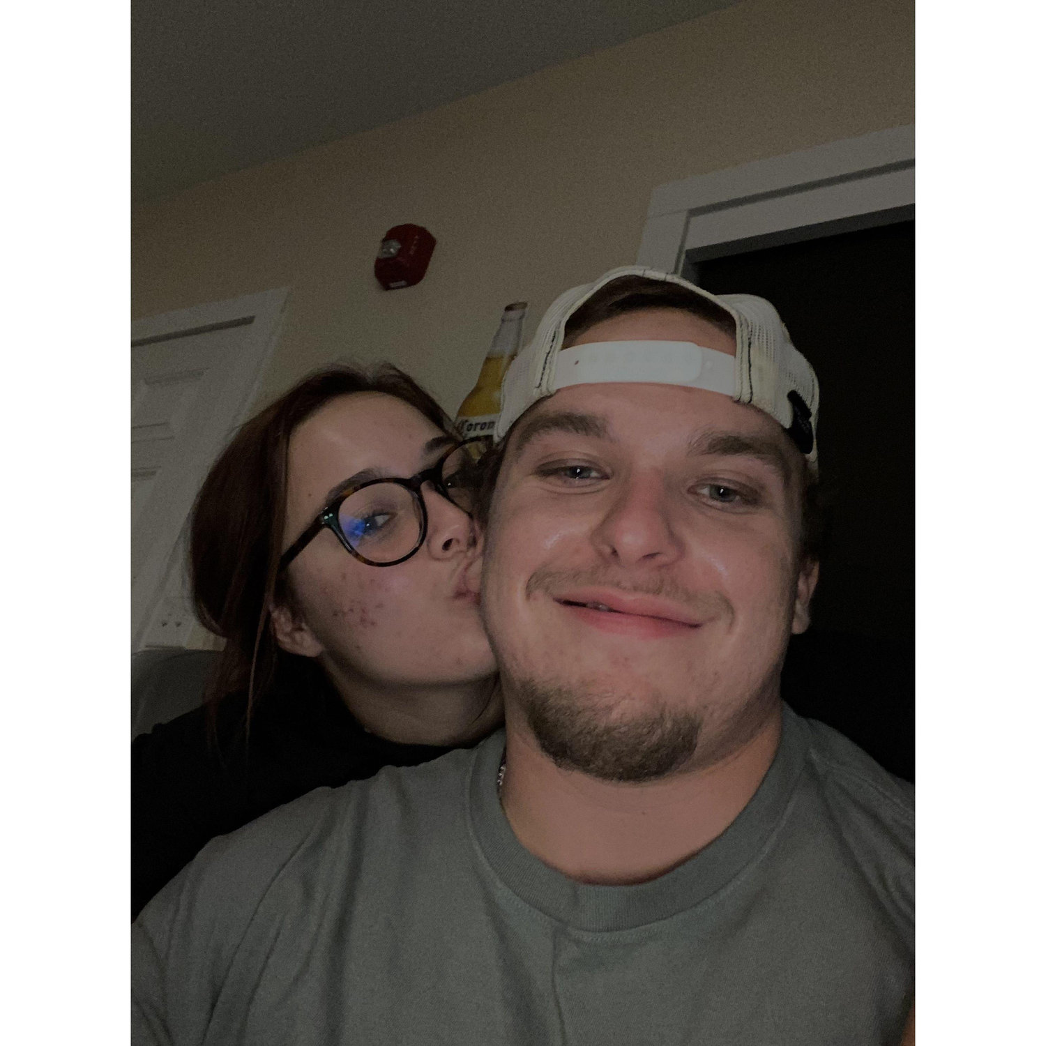 Before we were actually dating, together all the time