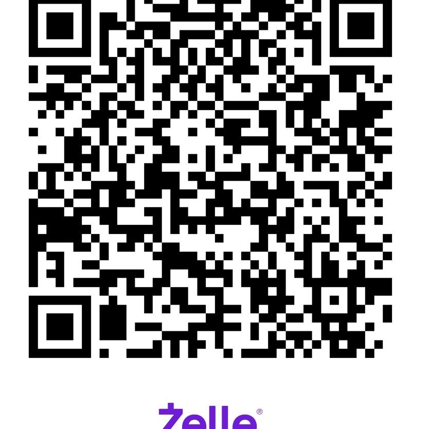 Donations toward honeymoon are accepted! Here is our Zelle QR code: