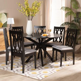 Callie Upholstered Wood 7-Piece Dining Set