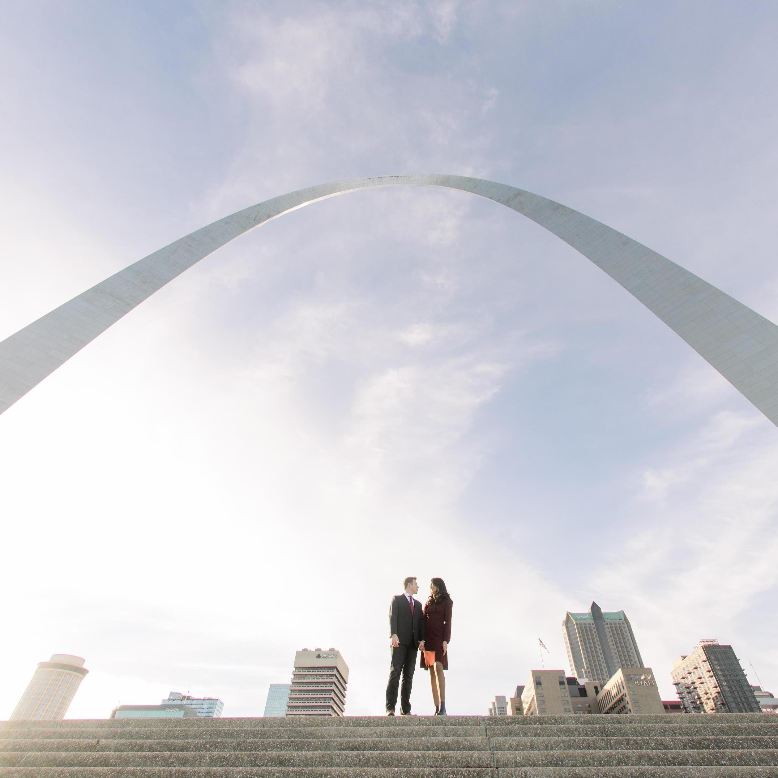 We both lived close to the Arch when we first met and fell in love with each other in the city.