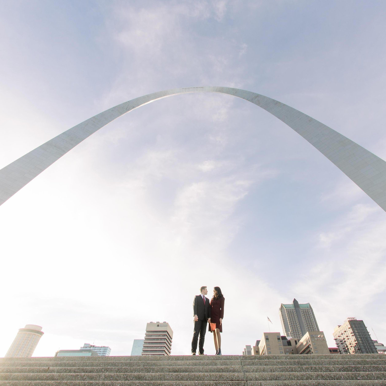 We both lived close to the Arch when we first met and fell in love with each other in the city.