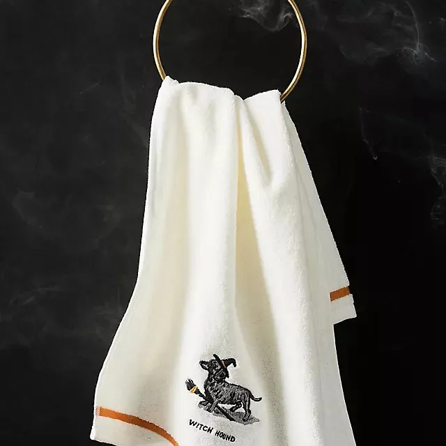 Molly Hatch Halloween Embroidered Hand Towel
