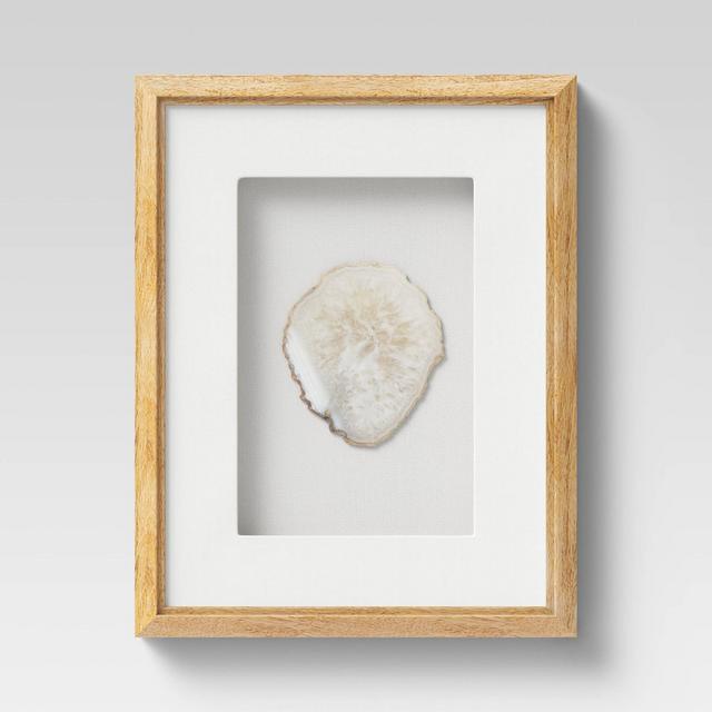 Wooden Shadow Box with Agate Natural - Threshold™