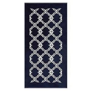 Scroll Tile Jacquard Beach Towel (Ink)