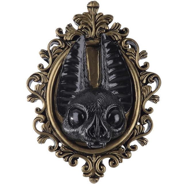 UITWMKTG Animal Head Wall Decor Gold Vintage Wall Sculpture Home Decor Gothic Statue for Living Room Bedroom Halloween Decoration for Men Women Bat