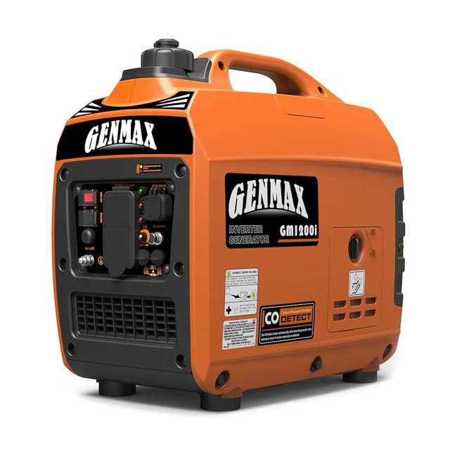 GENMAX Quiet Power Series Inverter Generator，Gas Powered, EPA Compliant, Eco-Mode Feature, Ultra Lightweight for Backup Home Use & Camping