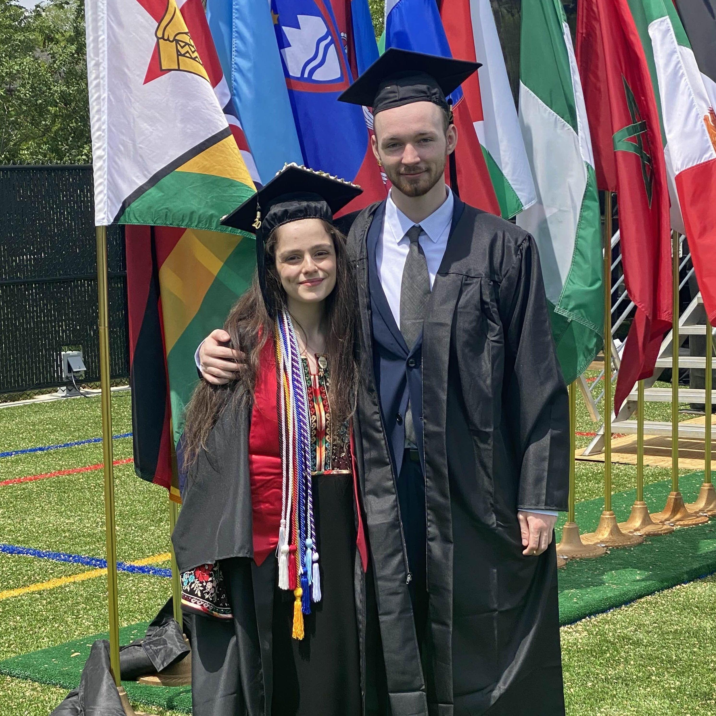 Sandra and Fenn's undergraduate graduation
