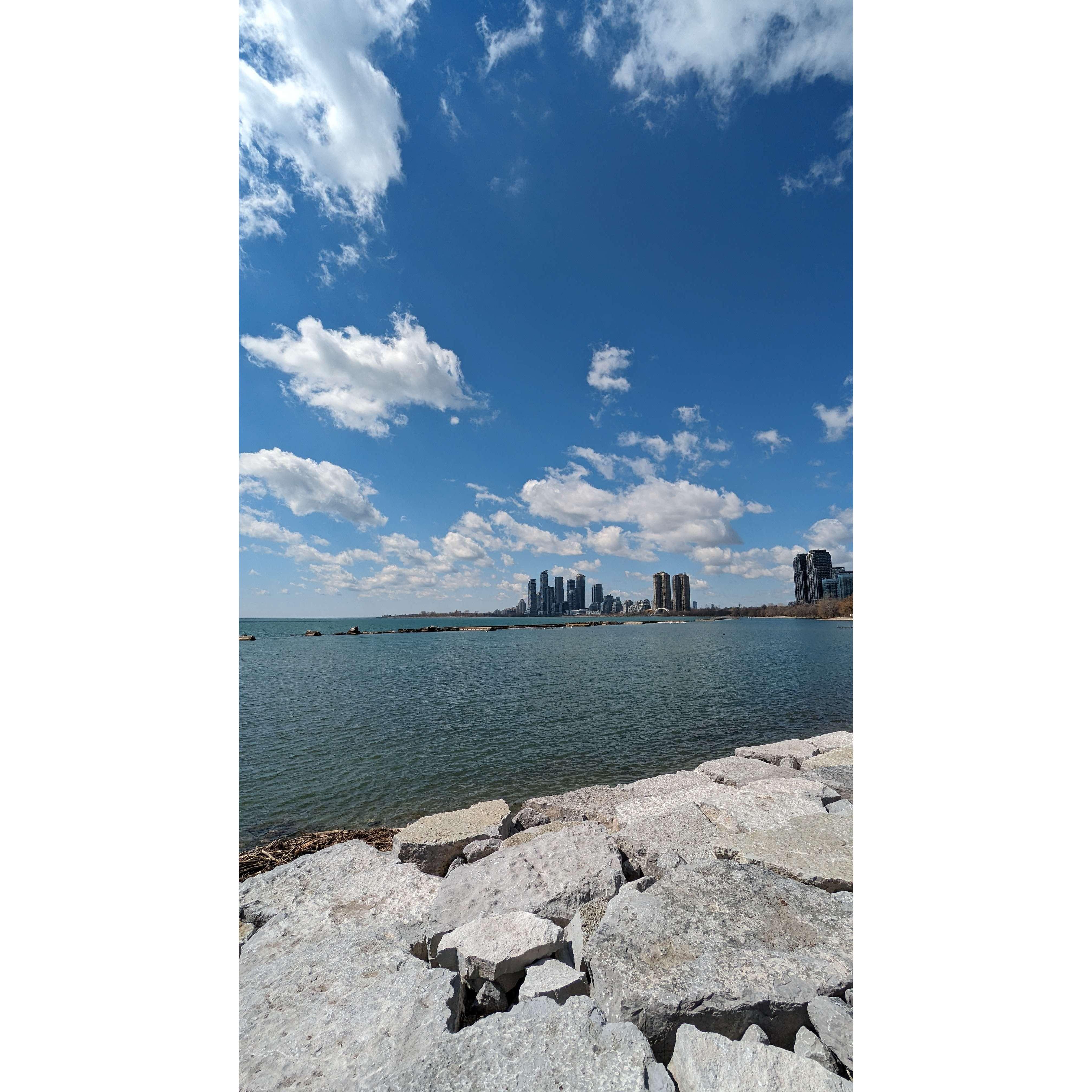 Toronto, CA, April 2024 - the spot where we got engaged!