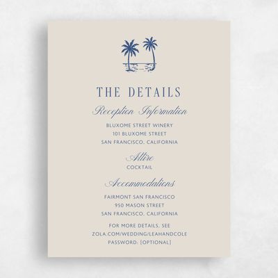 Dusty Cobalt, Beige Wedding Enclosure - Passage