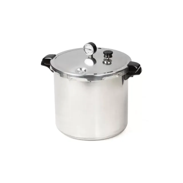 Presto Pressure Canner with Pressure Gage and Canning Rack, Heavy Gauge Aluminum, 23 Quart