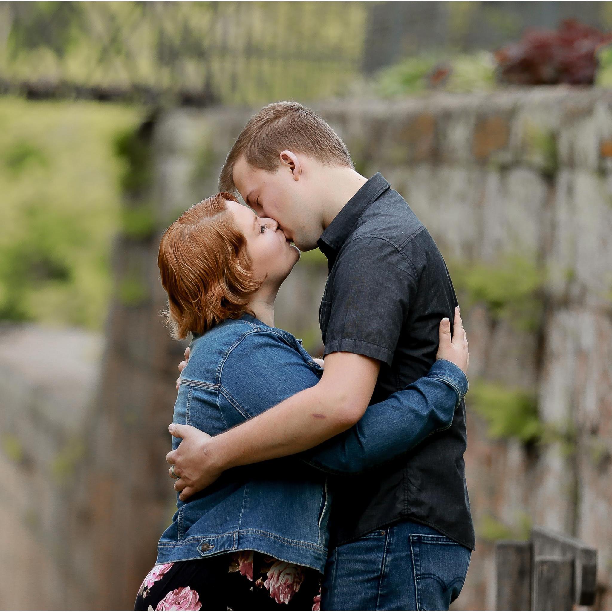 Engagement kiss