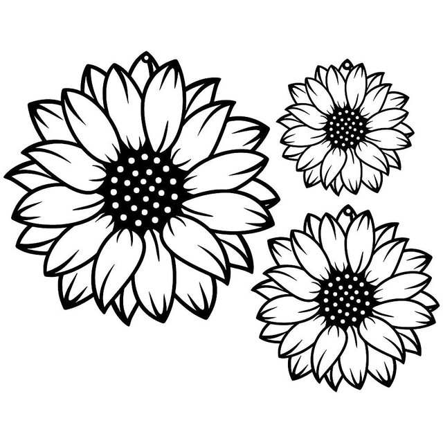 RESACO Sunflower Wall Decor 3 Pieces Flowers Metal Wall Art Black Sunflowers Home Decorations for Bathroom Farmhouse Living Room Kitchen Home Office